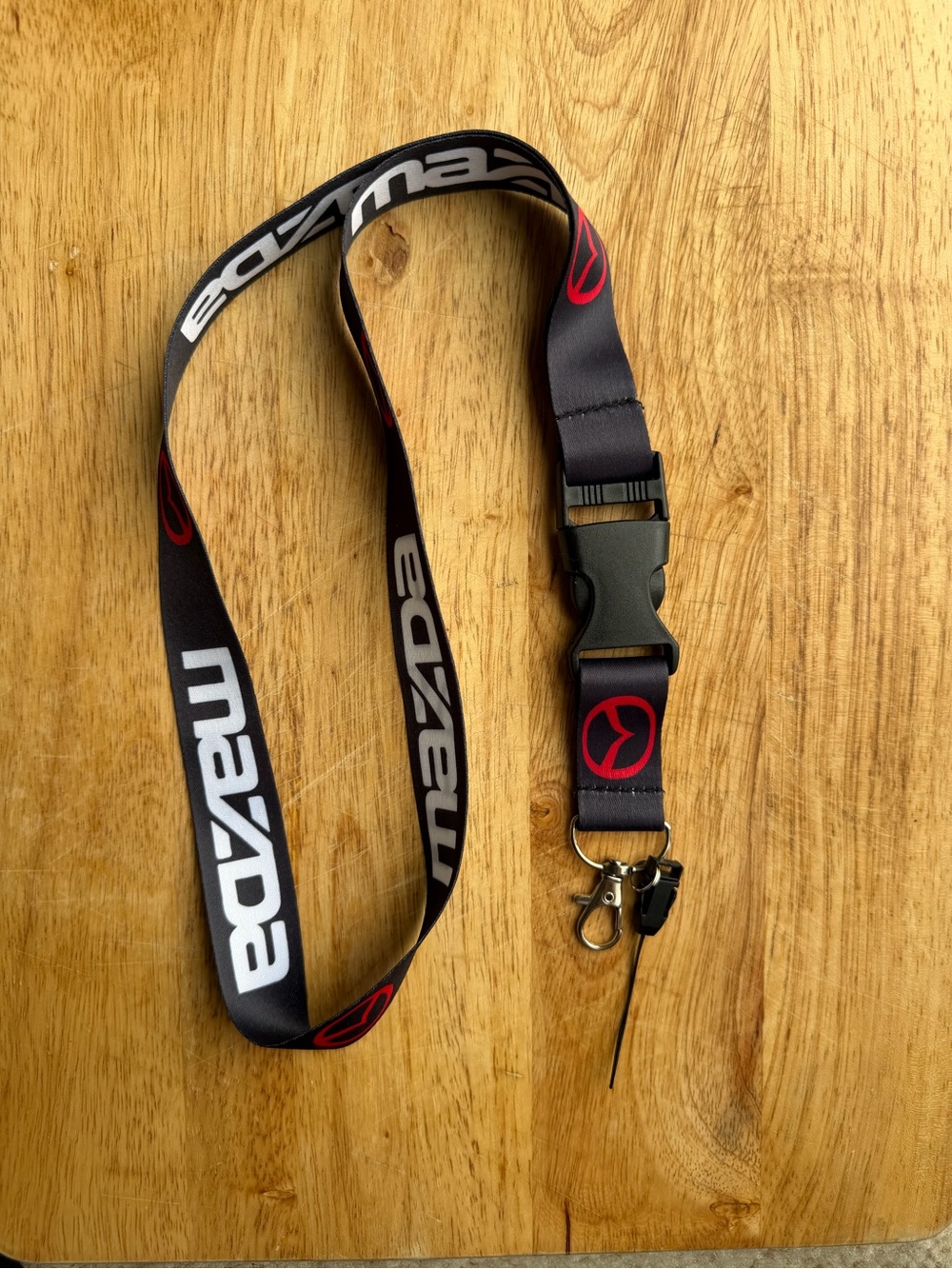 Mazda Black and Red Logo Lanyard
